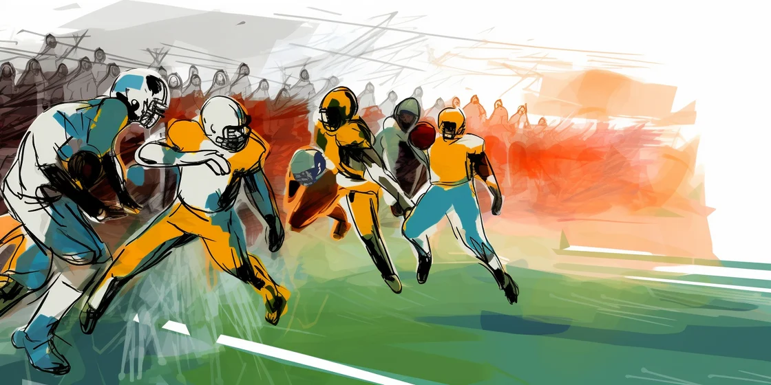 illustration of football players